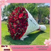 Giant bouquet shopping mall beauty Chen Internet celebrity check-in Valentines Day outdoor scenic area layout large-scale event photography to attract traffic