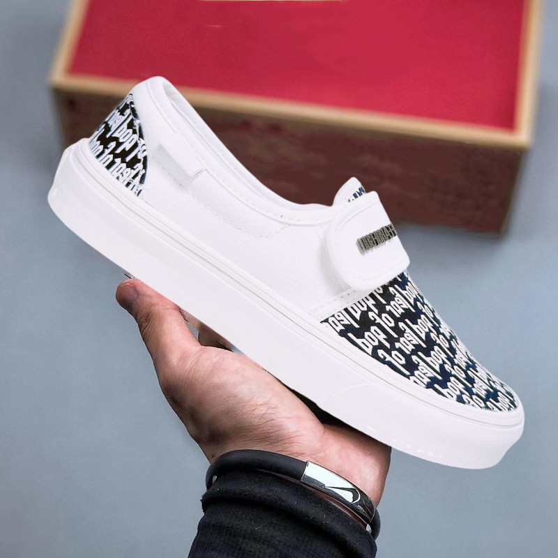 Self-Lacing High Street Fog Velcro Little Monster Versatile American Style Unisex Canvas Shoes Trendy Sports Sneakers