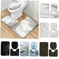 3 Pcs 15 Styles Bath Mat Set Bathroom Carpet Rug Toilet Mat