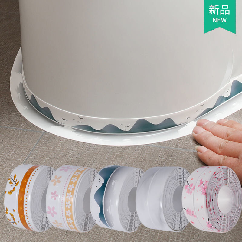Toilet Edge Waterproof Sticker Floor Stickproof Beauty Stitch Toilet Sticker edge widening Decorative Beauty Gap Refurbished Sticker 