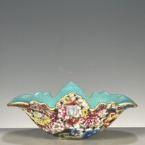 Antique porcelain collection genuine old objects enamel fruit plate made in the Yongzheng year of the Qing Dynasty