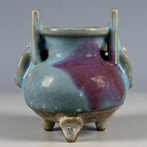 Antique Song Jun kiln Jun porcelain kiln full open piece incense burner old objects used goods old porcelain antique bag old bag real collection