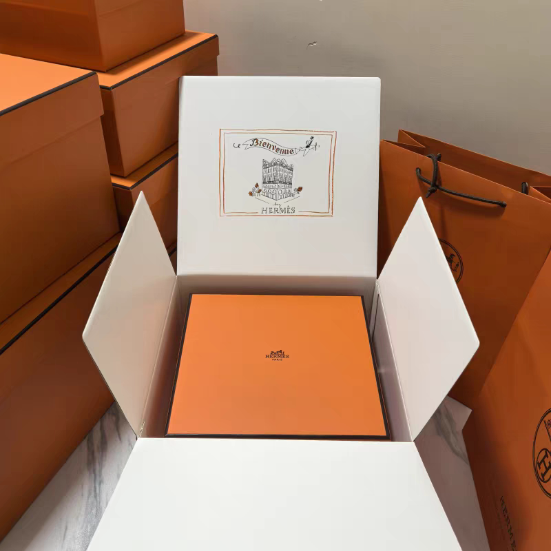 Hermès Necklace Gift Box Handbag Kelly Basket Concan Platinum Box Perfume Gift Packaging Box