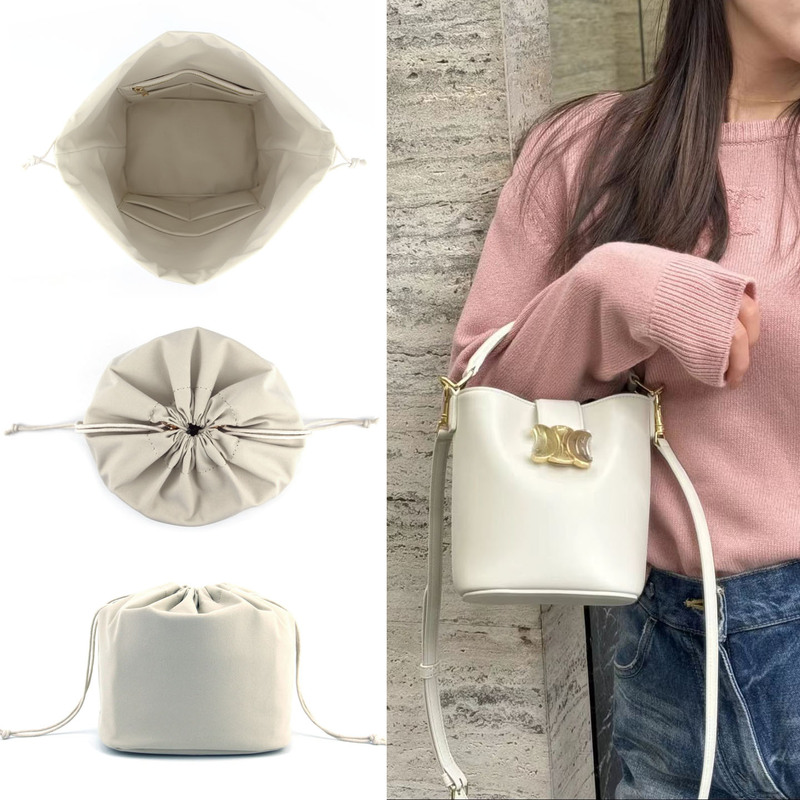 Suitable for Celine Louis Bucket Bag Liner Bag Celine New Arc De Triomphe Small and Medium Mini Celine Drawstring