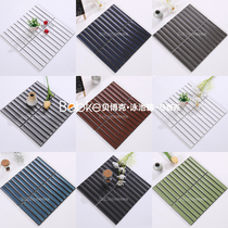 Long mosaic tiles bathroom bathroom balcony restaurant bar background wall tiles arc concave solid color chopsticks tiles