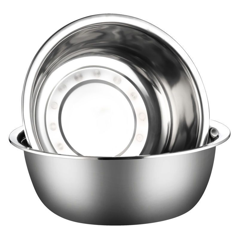 Large Stainless Steel Basin for Washing Vegetables, Household Kitchen Use, Thickened for Bathing, Kneading Dough, Laundry, Washing Face, Washing Feet, Extra Large Basin
