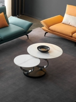 Creative tea table Table Home Small family Type light Extravagant Round Tea Table Marble Tea Table Nordic Modern Dell S Net Red