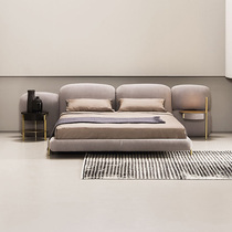 baxter Fancy Light Lavish Postmodern Fabric Bed Ins Wind Princess Bed Designer Wide Screen Main Bed large flat