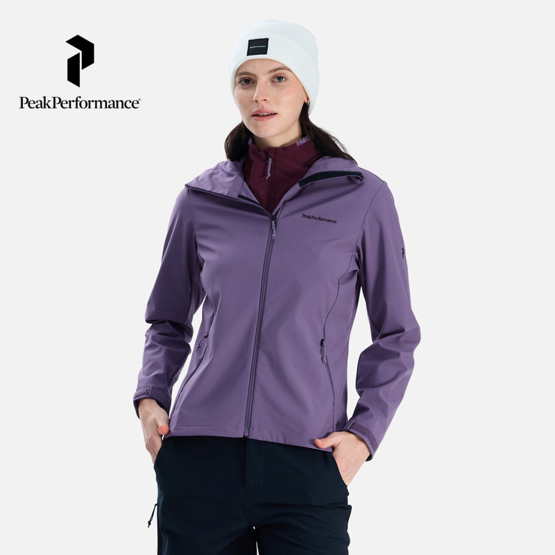 Peak Performance New Women's Explore Outdoor Hooded Water-Repellent Softshell Jacket