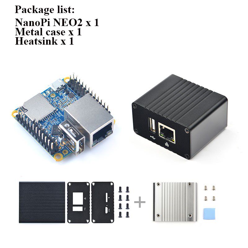 五金配件包装 nanopi neo2 allwinner h5,64 bit high-performance,quad-core a