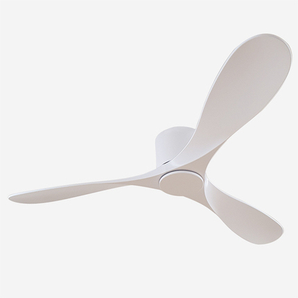 Ceiling-Mounted Fan, Nordic Ultra-Thin Low-Floor Electric Fan, Modern Simple Silent Variable Frequency High Air Volume Fan Without Light