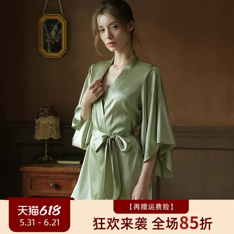 Silk bathrobe, pijama, 2025 years