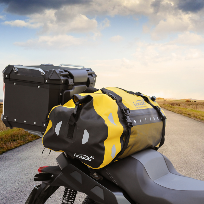 LOBOO Roperin Locomotive Backseat Bag Waterproof Bag Rider REAR BAG Rear Wrap Luggage Bag pack