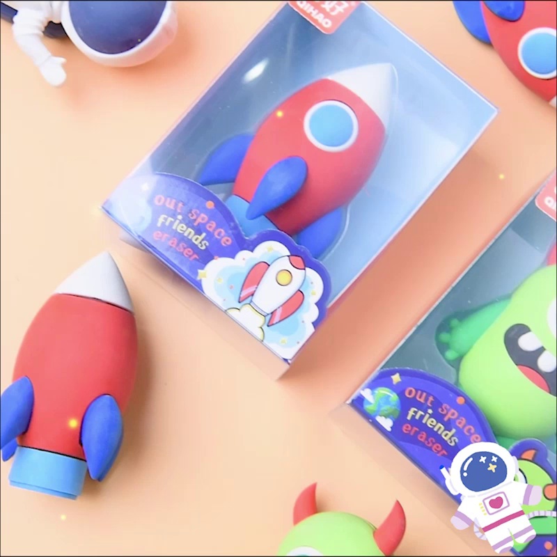 Alien Friends Stereoeraser cartoon Cartoon Creativity Cute Stay Cute high face value can be assembled and corrected to wipe student stationery 
