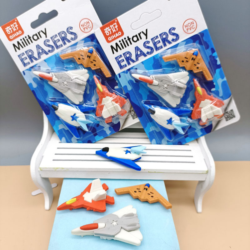 Children Military eraser Toys Toys Creativity Cartoon Cute Cheap Detachable Assembled 3D Solid Erasable  