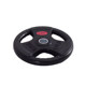 Clearance Sale Large Hole 5 10 15 kg Rubber-Coated Three-Hole Barbell Plates Gym Small Hole Dumbbell Plates Weights