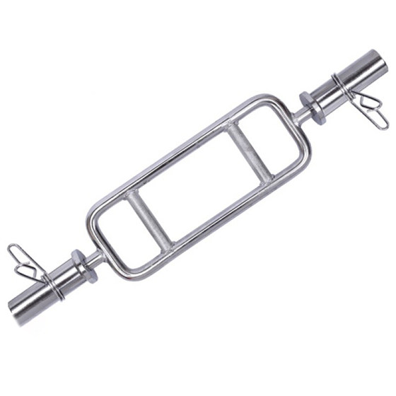 Barbell Bar for Home Use, 85 Olympic Bar, Gym Bar with Large and Small Holes, Ring-Shaped Squat Weightlifting Barbell, Curved Bar