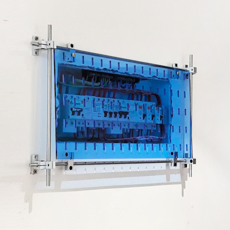 Fashionable and Minimalist Acrylic Frosted Blue Semi-Transparent Cover for Electric Meter Box, Weak Current Box, Decorative Painting, and Switch Box Fashionable and Minimalist Acrylic Frosted Blue Semi-Transparent Cover for Electric Meter Box, Weak Current Box, Decorative Painting, and Switch Box