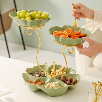 Light Lavish Fruits Pan High-end Living Room Tea Table Home Beauty Salon Lower Afternoon Tea Refreshment Pan Water Fruit Pan Snack Candy Pan