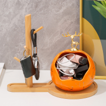 The upscale pallets containing the keys for the XuanKwan hang on the shelves modern light and luxurious entrance to the door shoe cabinet decorations