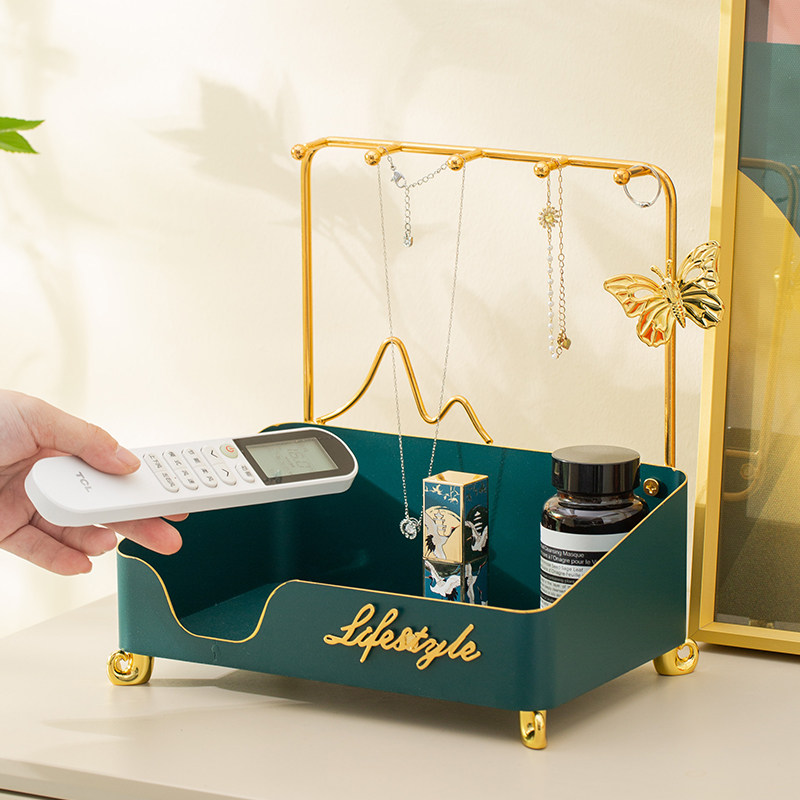 New Chinese style porch key storage decoration living room coffee table light luxury creative simple tray gift housewarming decorations