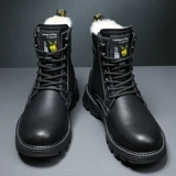 Martens, мужские зимние флисовые высокие сапоги, удерживающие тепло ботинки, туфли