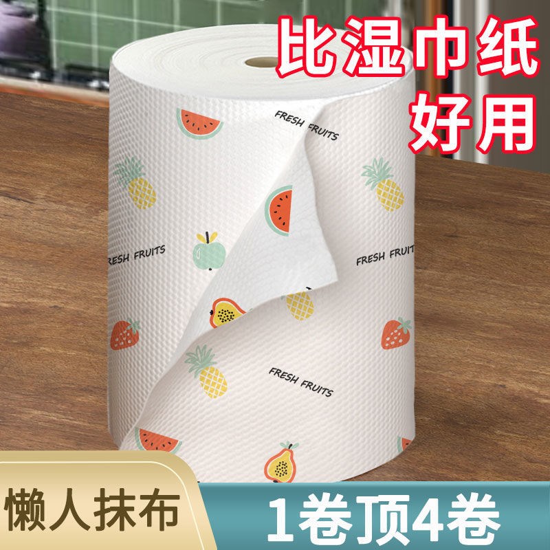 Sloth to rub dry and wet with disposable dishwashing cloth Housekeeping clean kitchen paper towels 1 volume
