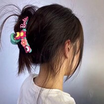 Strawberry bear clip cute small color hair back of the head three-dimensional name creation excellent product bundle plate simple female broken shark Japan and South Korea