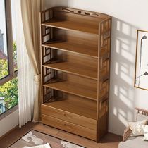 New Chinese style bookshelf storage rack floor-standing multi-layer dust-proof bookcase multi-functional simple home storage storage rack