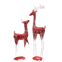 Christmas Deer Iron Art Luminous Deer Shop Window Mall Hotel Festival Swing Standing Elk Props Christmas Decorations