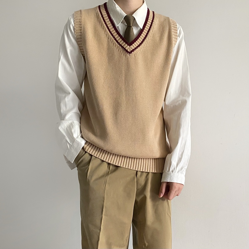 Rabbit Mulberry Dk Uniform Autumn/Winter New Dk Uniform Original Authentic Outerwear Knitwear College Style Casual Sleeveless Sweater