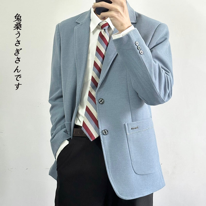 Dk Uniform Men's New Casual Suit Men's Blazer Blue Jacket Youth Versatile Fashionable High-End Top