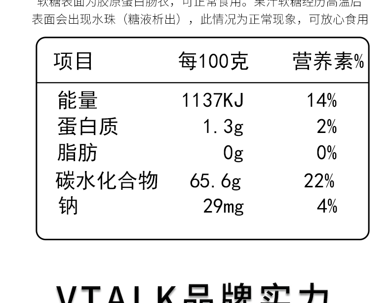 VTALKGABA睡眠软糖氨基丁酸糖