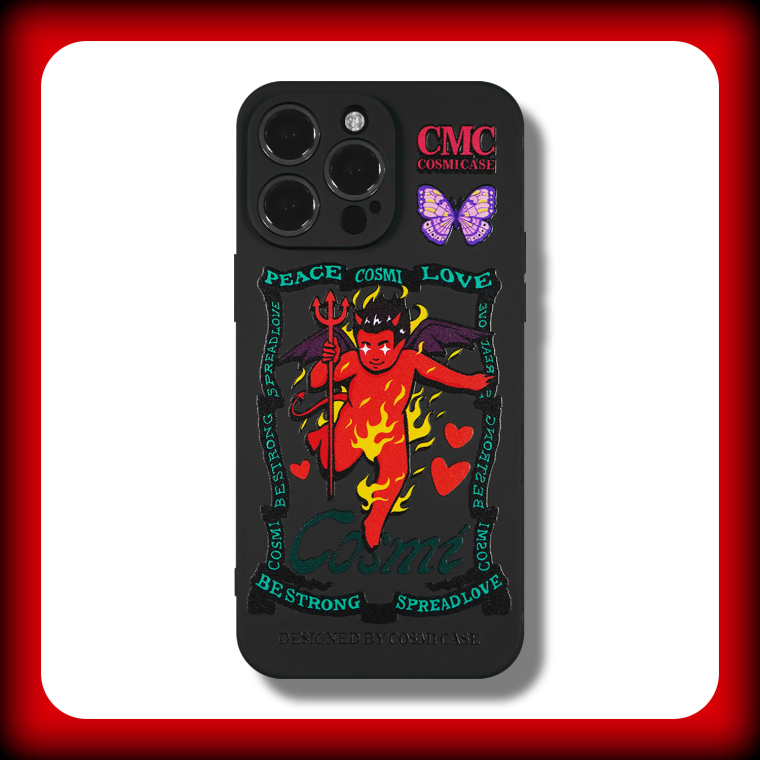 Cosmi Be Strong Spread Love Devil Cupid New 15, 14, 13, 12 iPhone Case