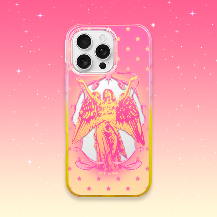 Pink Yellow Gradient Angelic Figure iPhone Case