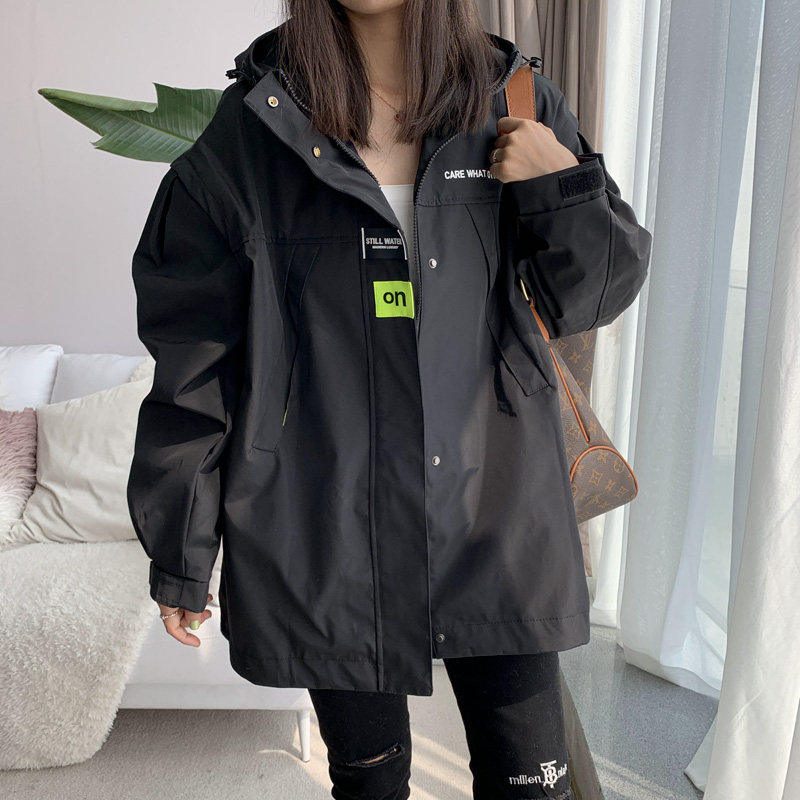 Trendy brand assault clothing women's three-in-one 2021 autumn and winter loose windproof and waterproof workwear plus velvet thickened hooded jacket