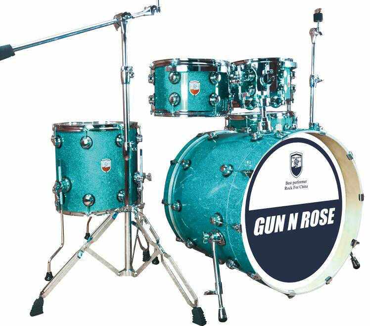 Gun Flower Player Series Drum Kit Drum Professional Beginner Adult Children's Male and Female Professional Playing Examination Jazz Drums