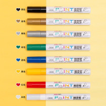 Able (deli) S558 PAINT PEN 12 BOX DIY WATERPROOF ANTI OIL No Drop Color Industrial Fill Paint Tire Pen Graffiti Pen 2mm 8 Color Optional