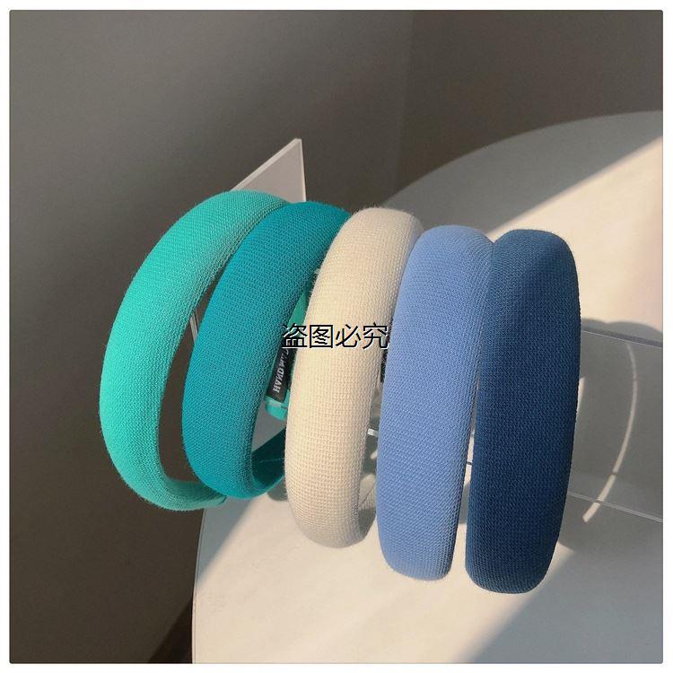 Summer white and green hair hoop high skull top retro French lake blue go out all-match pressure hair net red hair hoop female