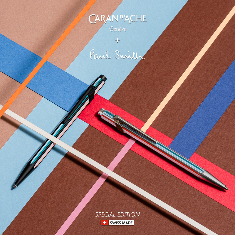 Caran D'Ache Swiss Paul Smith Ed5 Collaboration 849 Oil-Based Ballpoint Pen, High-Value Retractable Pen for Students, Gift Box for Men and Women, Signature Pen, Holiday Gift
