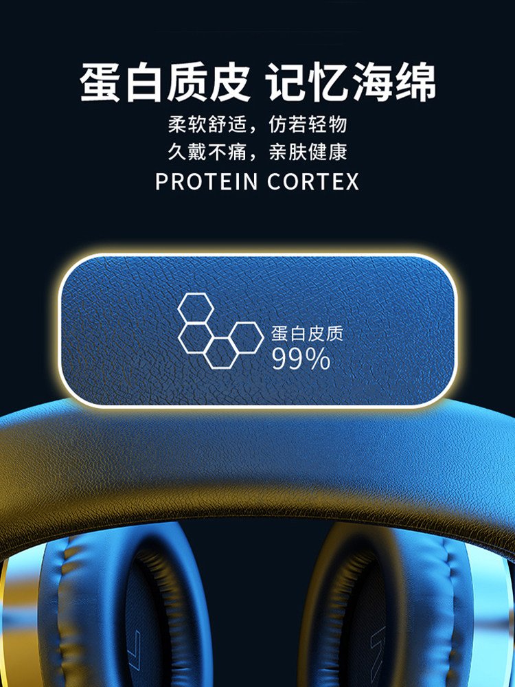 Suitable for Sony and Apple Wireless Headphones, Over-Ear Noise-Canceling Bluetooth Sports Gaming Computer Headset, Retro Style