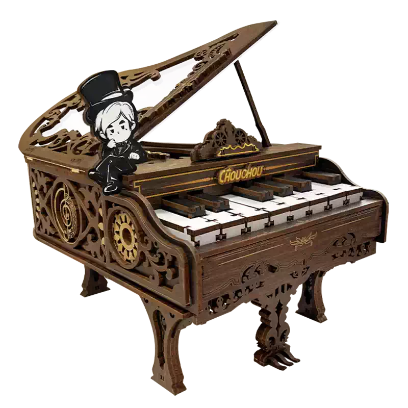 和弦乐章手指钢琴周同学木质拼装模型3diy立体拼图手工生日礼物