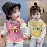 Толстовка для девочек, комплект, детский осенний лонгслив, осенняя, в западном стиле, детская одежда