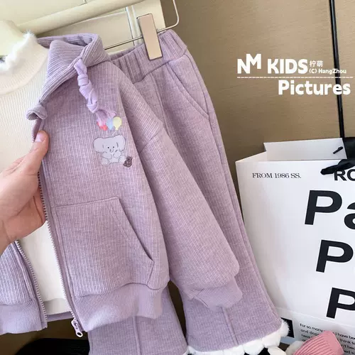 Весенний детский комплект, толстовка с капюшоном, осенние спортивные весенние штаны для девочек, детская одежда