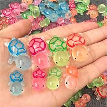 Glow-in-the-dark mini turtle shiny turtle ornaments fish tank micro-landscape animal model simulated play house toy