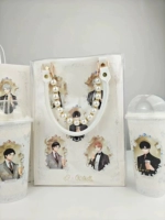 Прозрачный термос, белая ручка