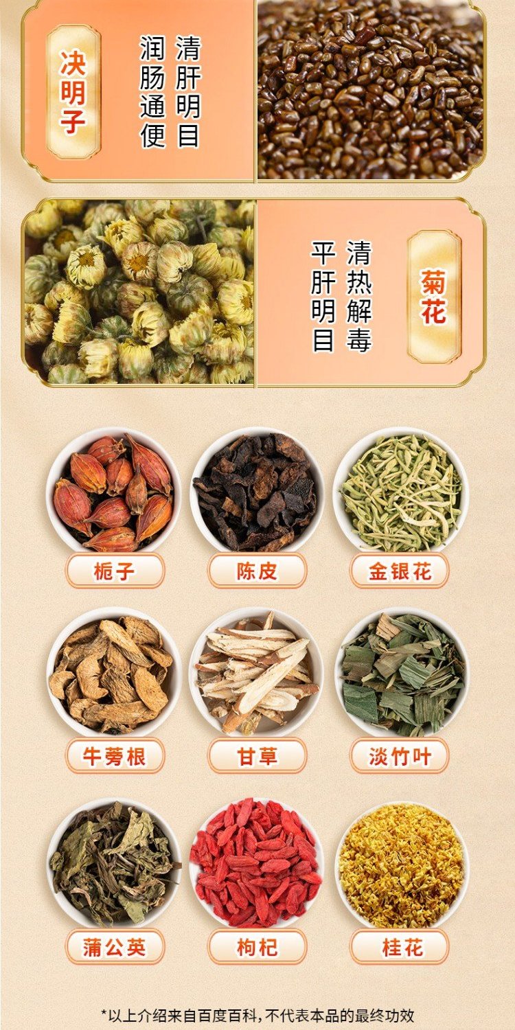 菊花枸杞决明子金银花养生茶