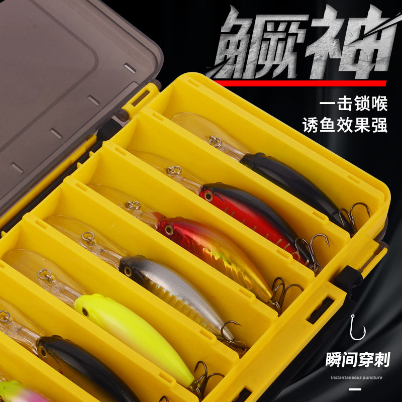 Far-throw deep diving long tongue plate MinoLuia false bait floating water small teething specializes in freshwater mandarin fish Guiyu bait teething