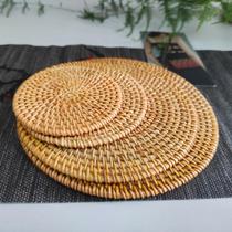 Autumn rattan coaster Vietnamese woven tea mat tea ceremony coaster insulation pad Kung Fu tea set accessories teapot pot mat rattan mat