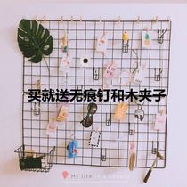Hangnet display Kindergarten works desktop vertical Nordic in iron mesh mesh bedroom